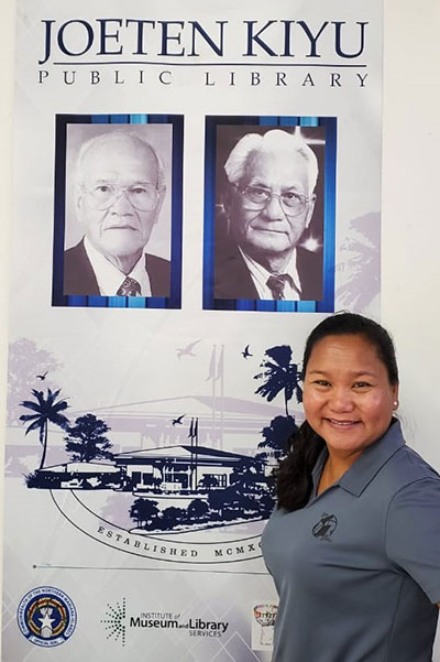 Erlinda Naputi, Library Director at Joeten-Kiyu Public Library in the Commonwealth of the Northern Mariana Islands (CNMI)