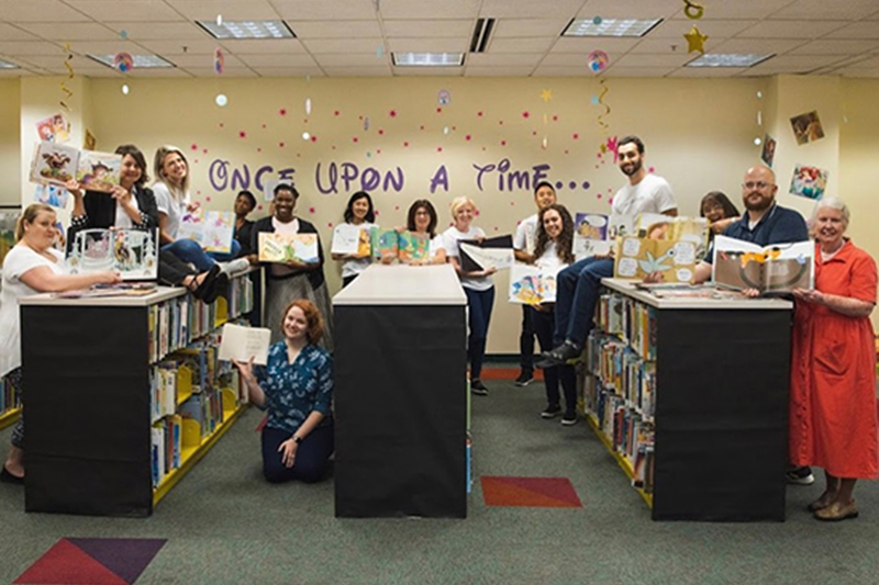 Group celebration at Cabell County Public Library