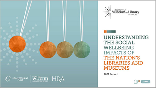 Understanding the Social Wellbeing Impacts of the Nation's Libraries and Museums report cover