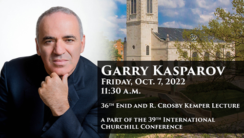 Garry Kasparov: 36th Enid and R. Crosby Kemper Lecture web poster