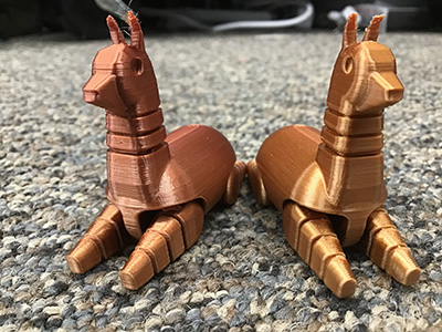 3D printed animals from North Riverside Public Library