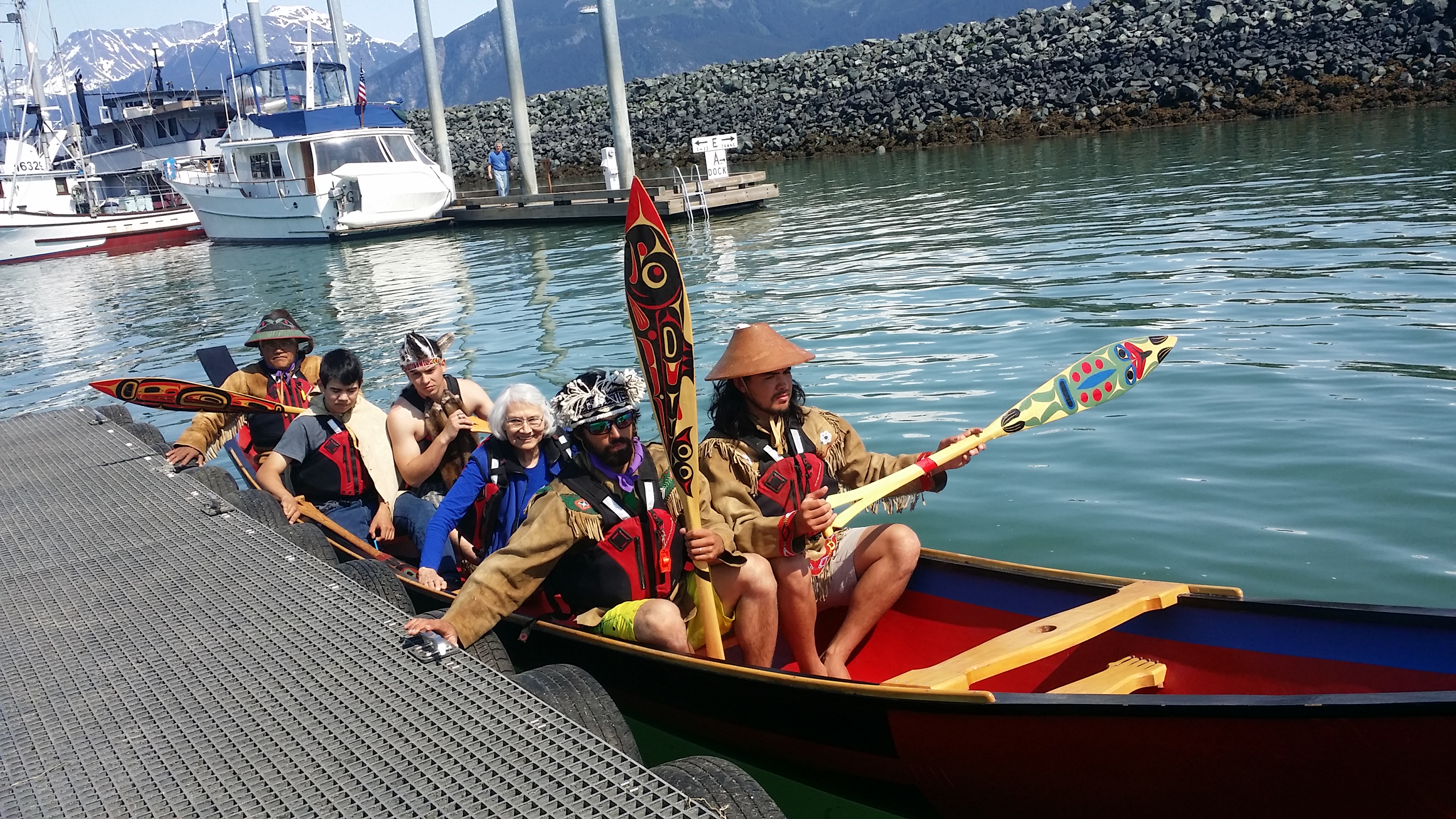 Delores Churchill with North Tide Canoe Kwaan: