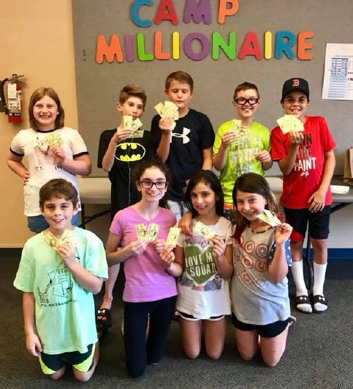 elementary-age students participate in Camp Millionaire