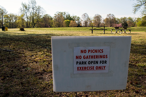 Trails in Anne Arundel County parks are open for walking, running, and biking but picnic facilities are unavailable for use due to the COVID-19 pandemic.