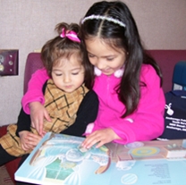 Young children discover a love of reading