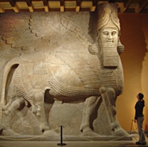 Lamassu, 721 BC - 705 BC, courtesy of the Oriental Institute Museum of the University of Chicago.