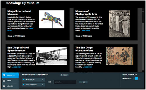 Screenshot of Balboa Park Online Collaborative website