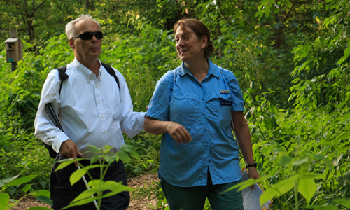 Lucy Gertz with Jerry Berrier at Habitat Wildlife Sanctuary