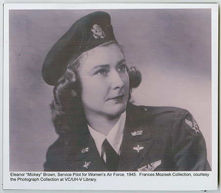 Eleanor "Mickey" Brown, Service Pilot for Women's Air Force, 1945.