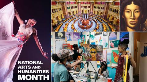 National Arts and Humanities Month 2022 web poster