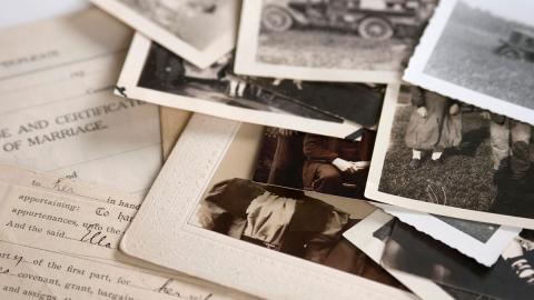 Collection of old photographs and documents