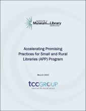 Accelerating Promising Practices for Small and Rural Libraries Program Evaluation Cover