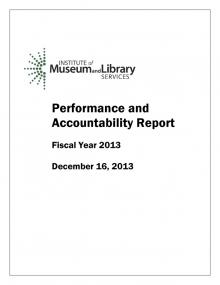 2013 Performance and Accountability Report Publication Thumbnail