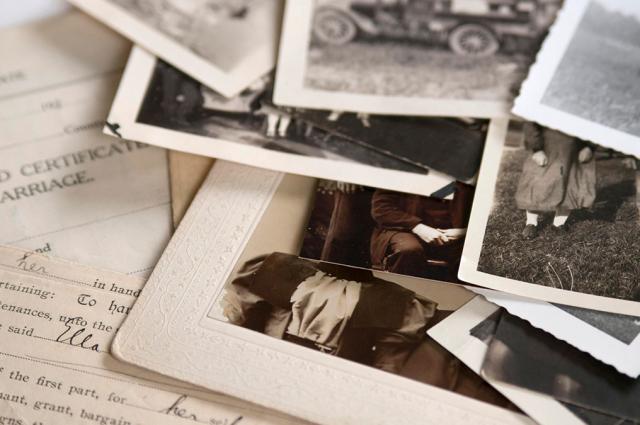 Collection of old photographs and documents